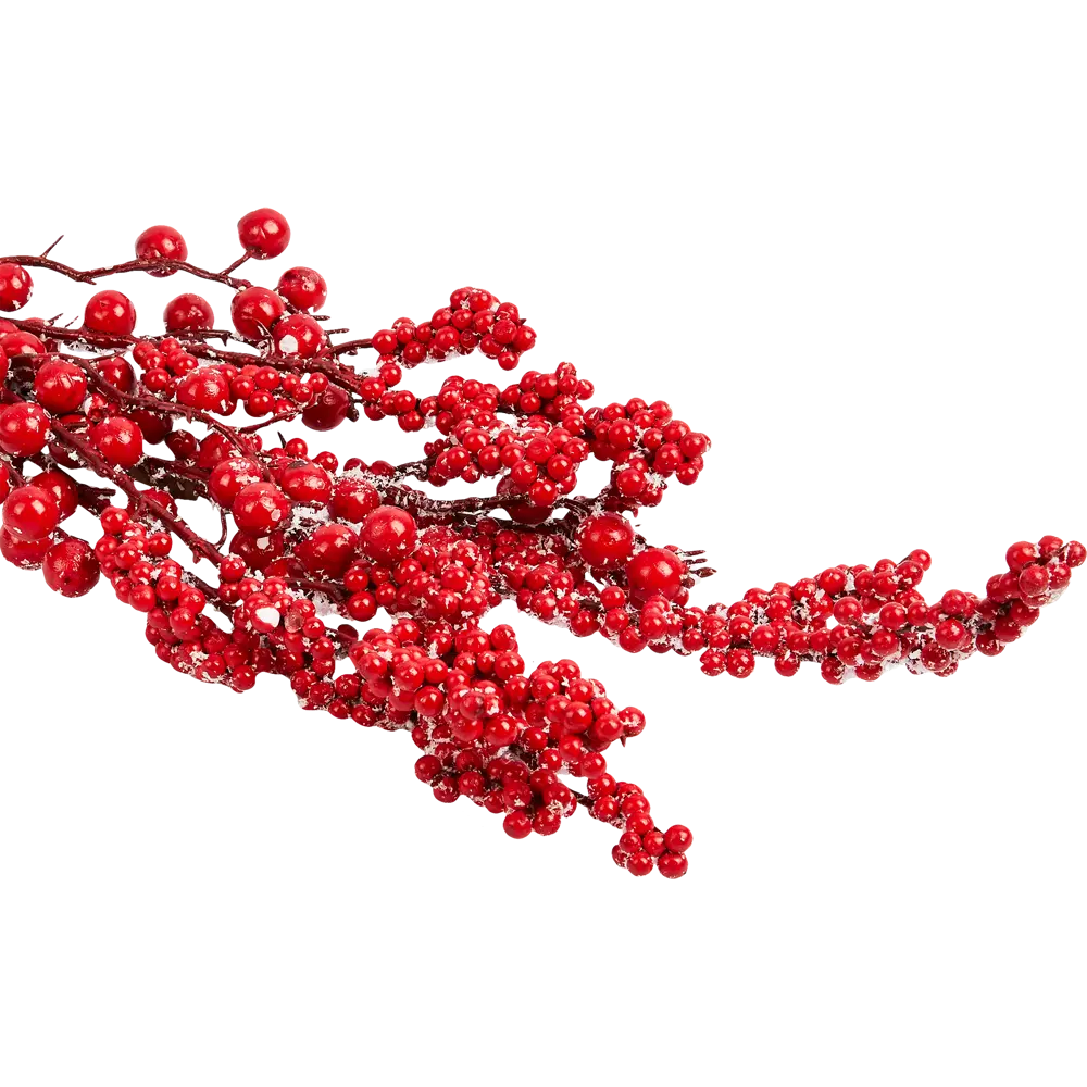 Веточка зимней рябины пластик разноцветный 10x60 см Santreyd STLM-2046711 - Вид №1