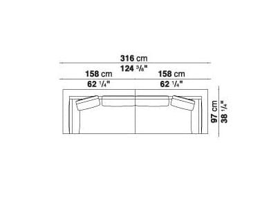 Угловой диван из ткани B&B Italia ARCH-00112684 - Вид №29