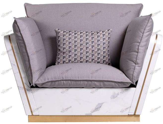 FranchiUmbertoMarmi Кресло из скульптурного мрамора с подлокотниками Mattis Hd032stabra