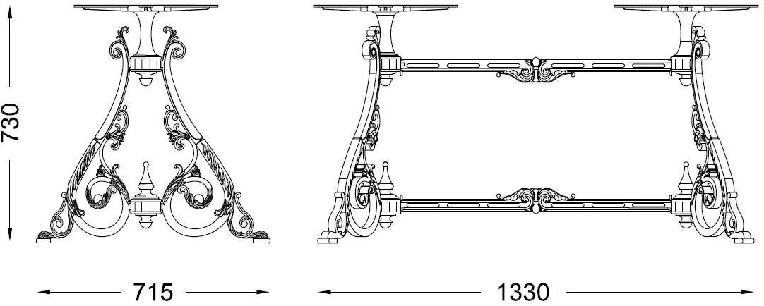Modus Основание для чугунных столов  Tv2734.001s  - Вид №2