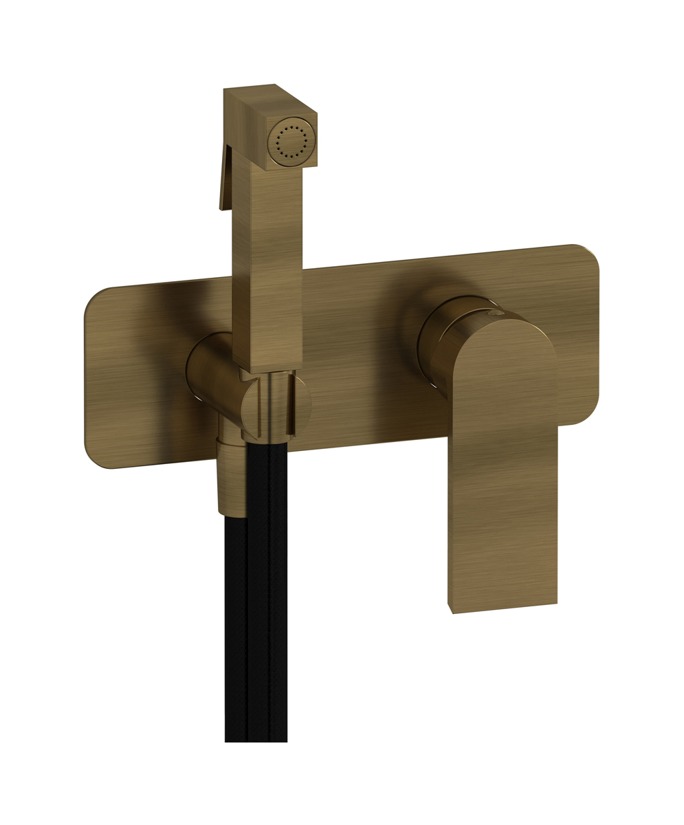 Внешние части гигенического душа со смесителем. WE ARE IB k3706mb Modern Bronze K3