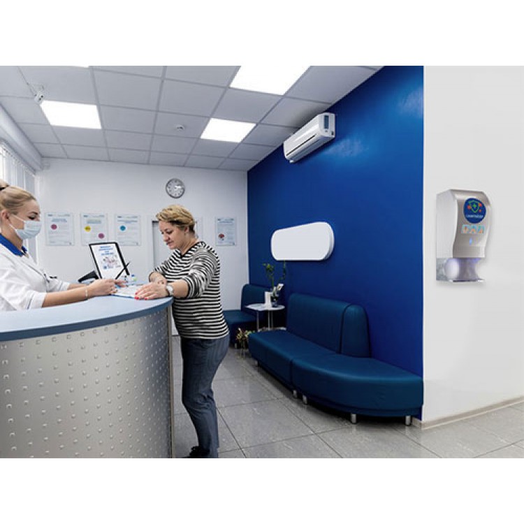 Liscom Сенсорный диспенсер Liscom для бесконтактной дезинфекции рук антисептиком, настенный матовый Santreyd  - Вид №1