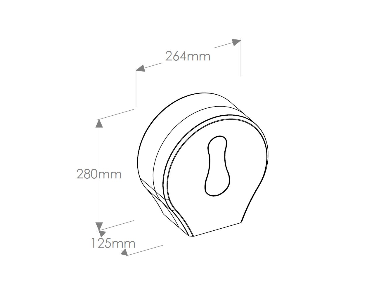 BEB101 Держатель рулона туалетной бумаги ONE, пластик АБС, белый Merida  - Вид №1