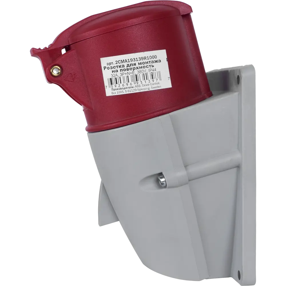 Розетка силовая ABB ноль заземление 32 А 380 В STLM-2088969