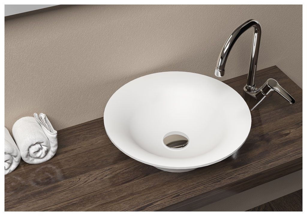 V32 Накладная раковина на столешницу  круглая Aquanet  - Вид №3