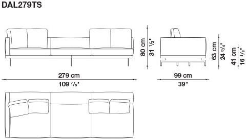 B&B Italia 3-х местный тканевый диван с шезлонгом Dock sun-id-1355318 - Вид №189
