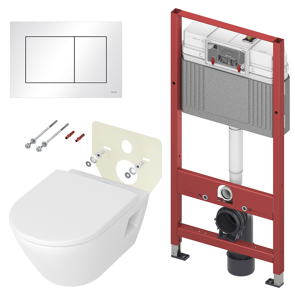 9400413.WCD Комплекты из инсталляций, панелей смыва и унитазов Duravit D-Neo Tece 