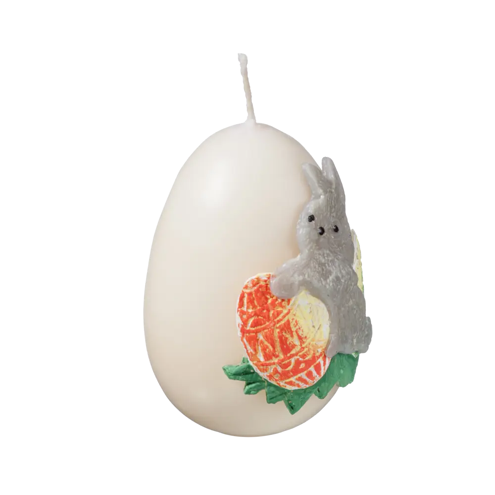Свеча Яйцо пасхальное с аппликацией кролик цвет в ассортименте 9 см Santreyd STLM-2008176 - Вид №7