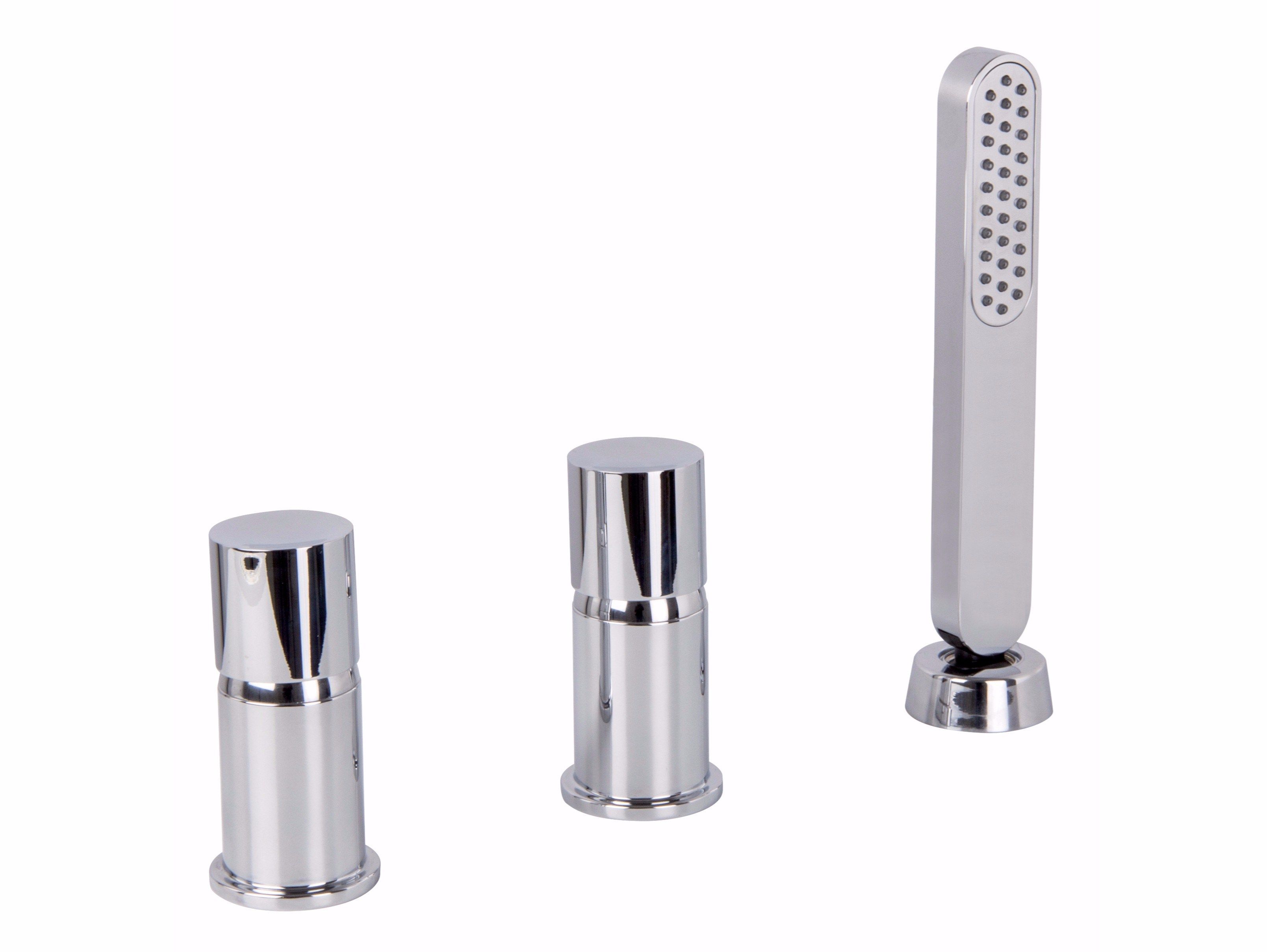 Металлический смеситель для ванны с 3 отверстиями и ручным душем FIMA CARLO FRATTINI Nomos GO ARCH-00035822 - Вид №1