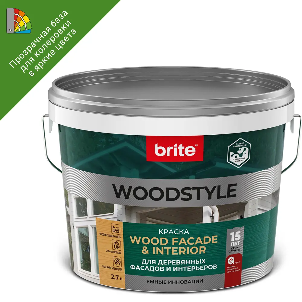 Краска BRITE Woodstyle Prof для деревянных фасадов - защита и эстетика 86778280 STLM-0071535