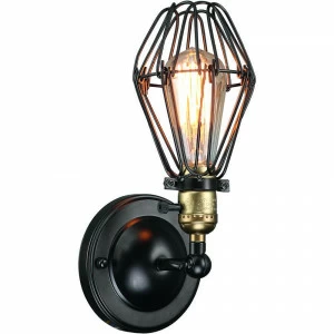 Бра Divinare Corsetto 2247/03 AP-1 DIVINARE ПОД СТАРИНУ, ФОНАРЬ 078856 Прозрачный;черный