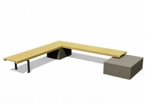 Euroform W Деревянная скамейка без спинки  381