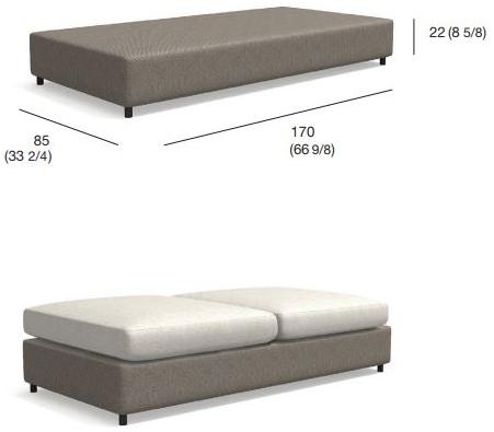 RODA Садовая скамейка из ткани Double sun-id-1415344 - Вид №1