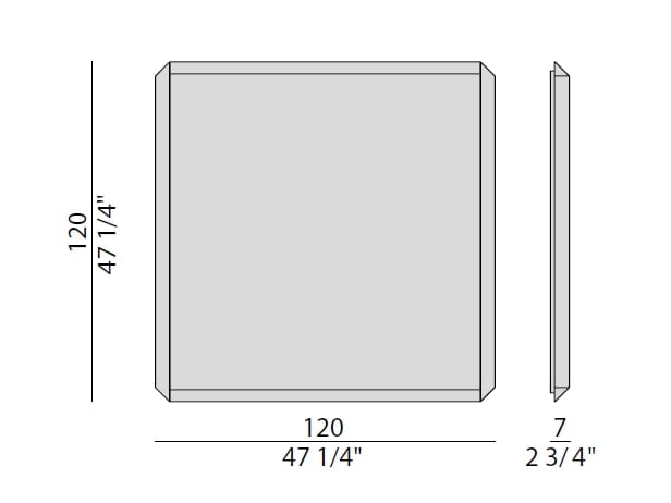 Квадратное зеркало из массива грецкого ореха с настенной рамкой Porada Twenty-Four ARCH-00009141 - Вид №4