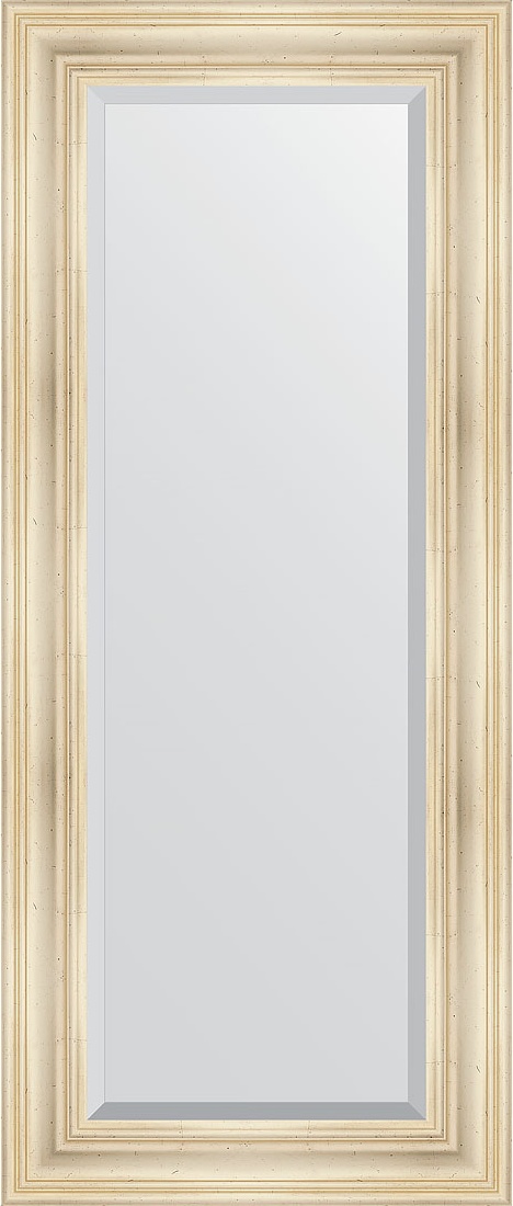 BY 3523 Зеркало с фацетом в багетной раме - травленое серебро 99 mm EVOFORM Exclusive