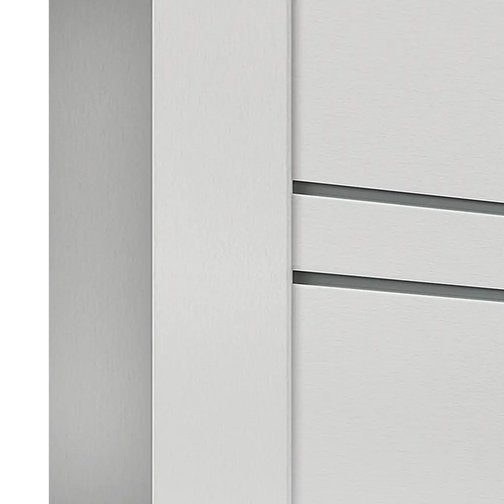 Дверь межкомнатная Linea 8 остекленная HardFlex ламинация цвет платина 80x200 см (с замком и петлями) 88110174 STLM-2186504 VELLDORIS  - Вид №3