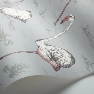 Traditional bathrooms Мотив обоев Фламинго Flamingos - Cole & Son