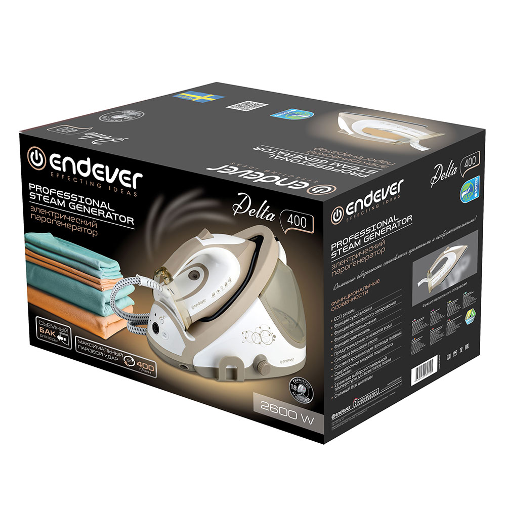 9912999 Парогенератор Endever Delta-400 бежевый STDN-0044678 - Вид №4