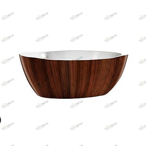 Ванна акриловая отдельностоящая Brown Wood Lagard VERSA lgd-vsa-bw