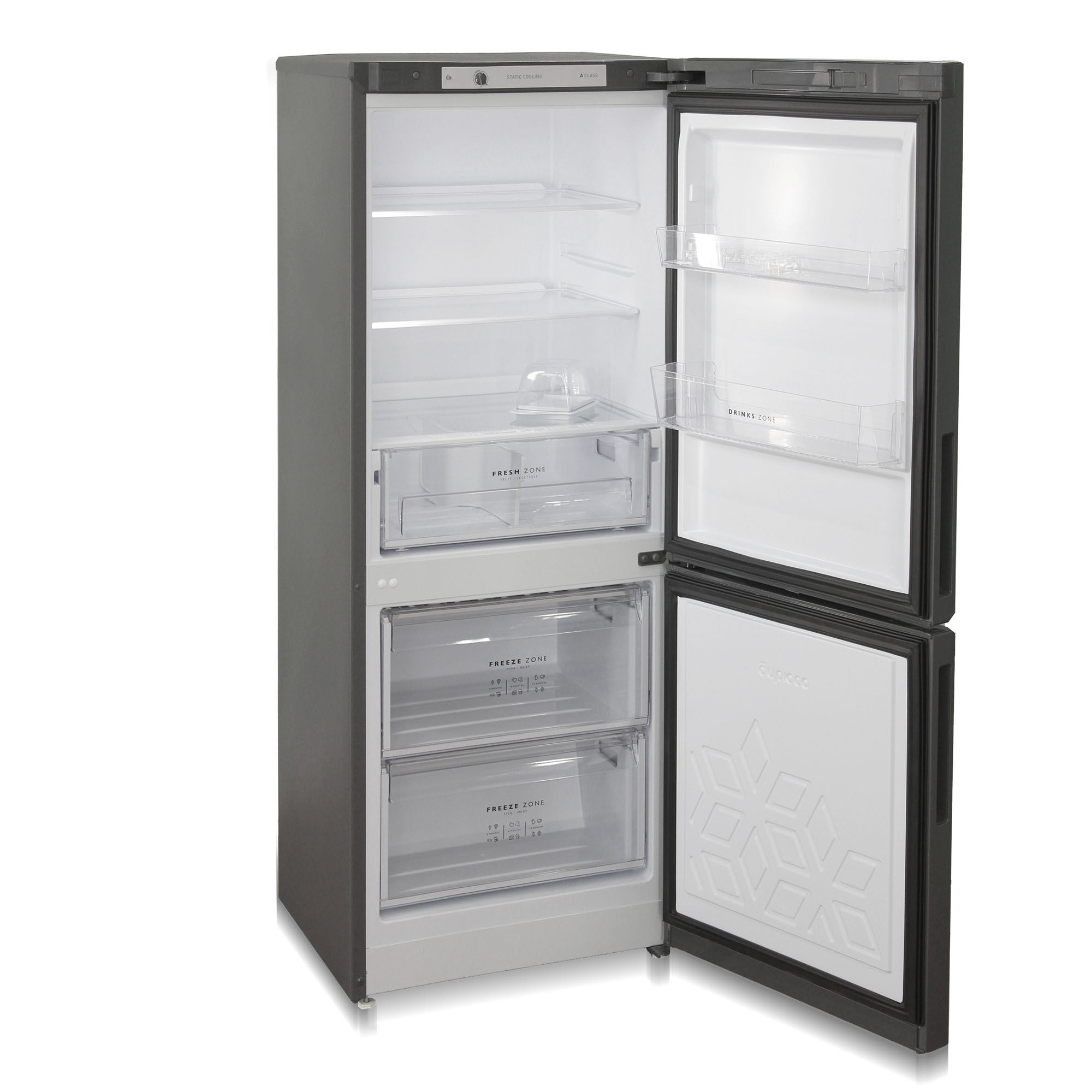 9277273 Холодильник с морозильником   БИРЮСА W6141 серый STDN-0134744 - Вид №3