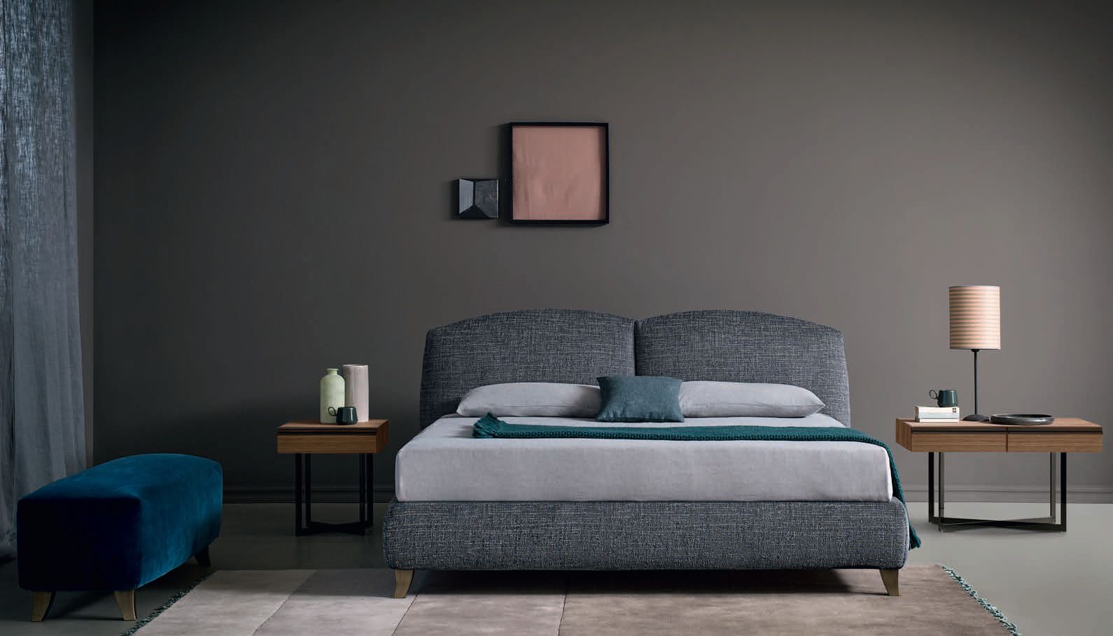 Квадратная прикроватная тумбочка из дерева с ящиками BODEMA профиль ARCH-00046741 - Вид №7