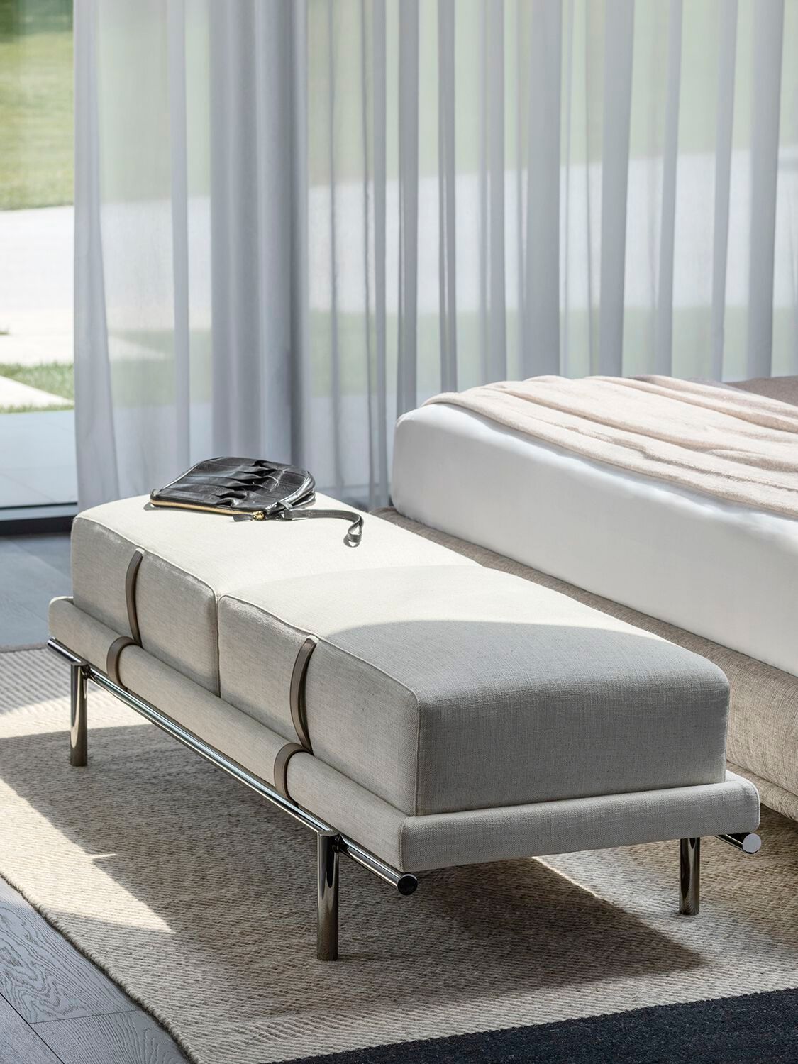 Мягкая скамейка из ткани Flou New Bond ARCH-00131097 - Вид №2