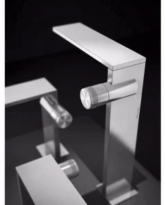 Radomonte Смеситель для раковины, однорычажный, из нержавеющей стали, без сливного отверстия Aico Aic3