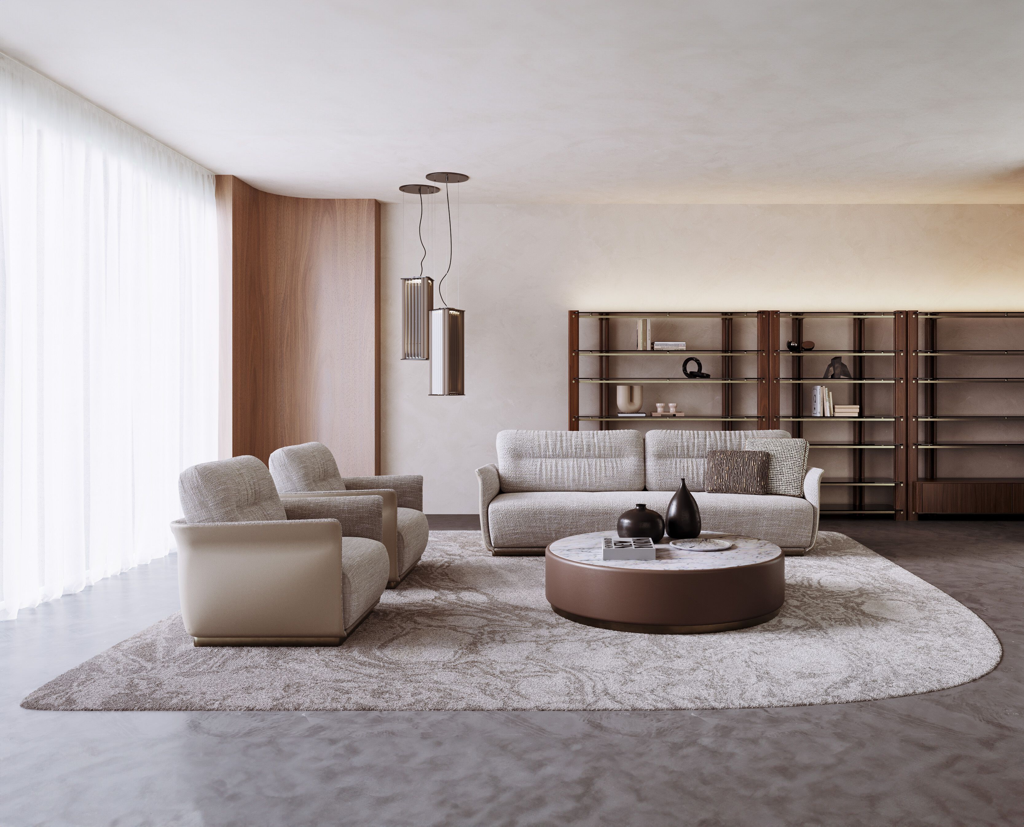 Деревянный двухсторонний книжный шкаф Capital Collection Diesis ARCH-00146535 - Вид №2