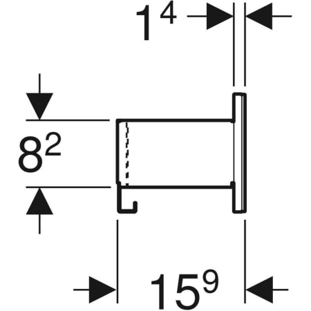 500.617.16.1 Настенная полка Geberit Acanto Geberit  - Вид №4