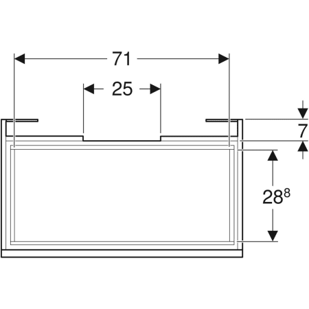 501.905.JK.1 Шкафчик для раковины Geberit Renova Plan, с одним выдвижным ящиком и одним внутренним выдвижным ящиком Geberit  - Вид №42
