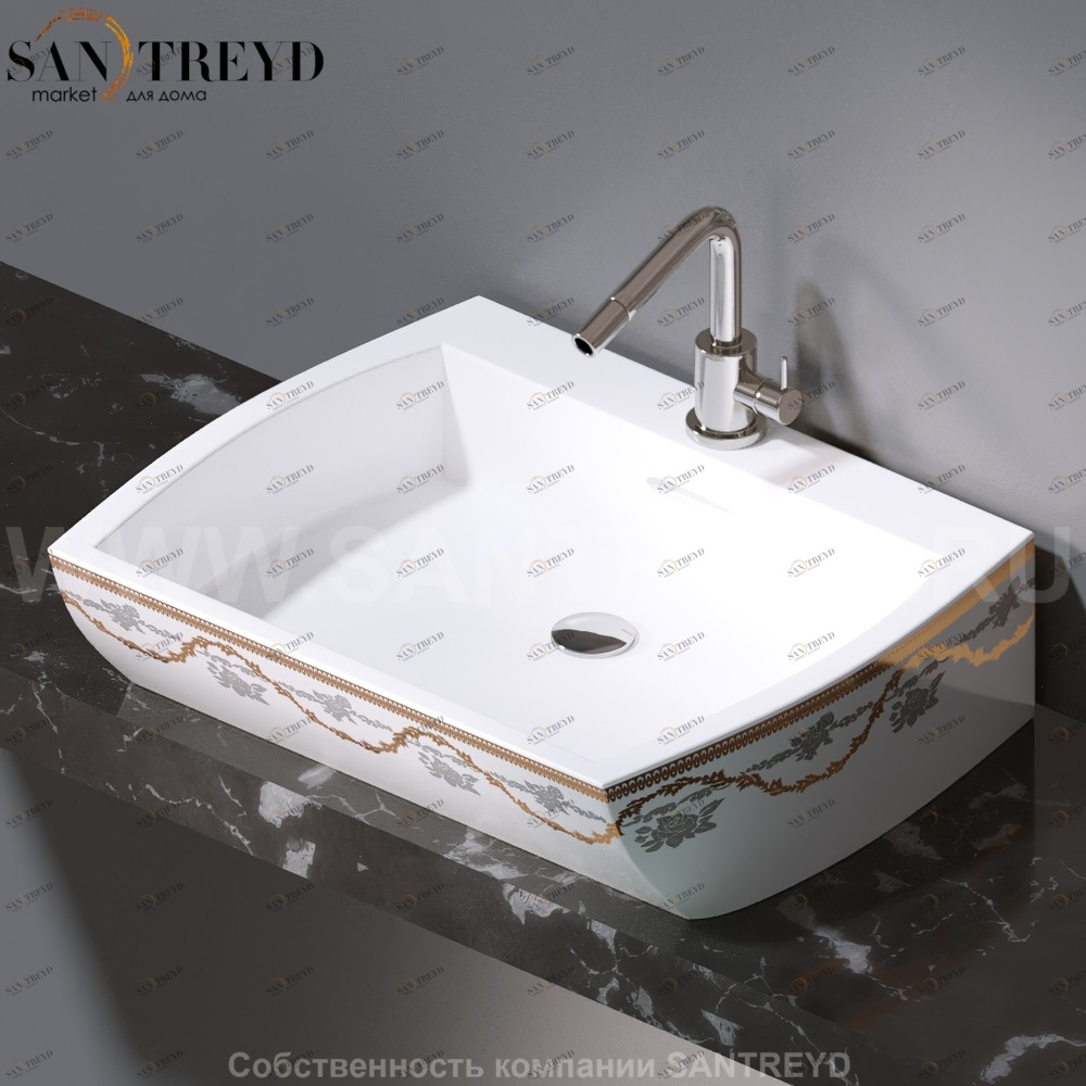 L282.468G Накладная раковина на столешницу  овальная A. e T. Italia SQUARE AeT ITALIA