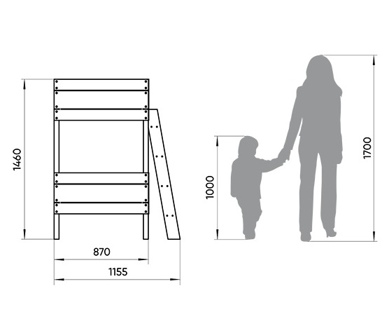 Кровать-чердак Home basic M 80х160 см белая ELLIPSE ELLIPSE HOME 351767 Белый Santreyd  - Вид №2