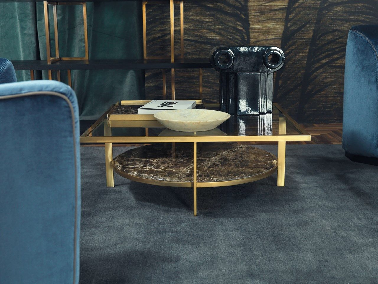 Квадратный Хрустальный журнальный столик Borzalino PAUL ARCH-00121361 - Вид №5