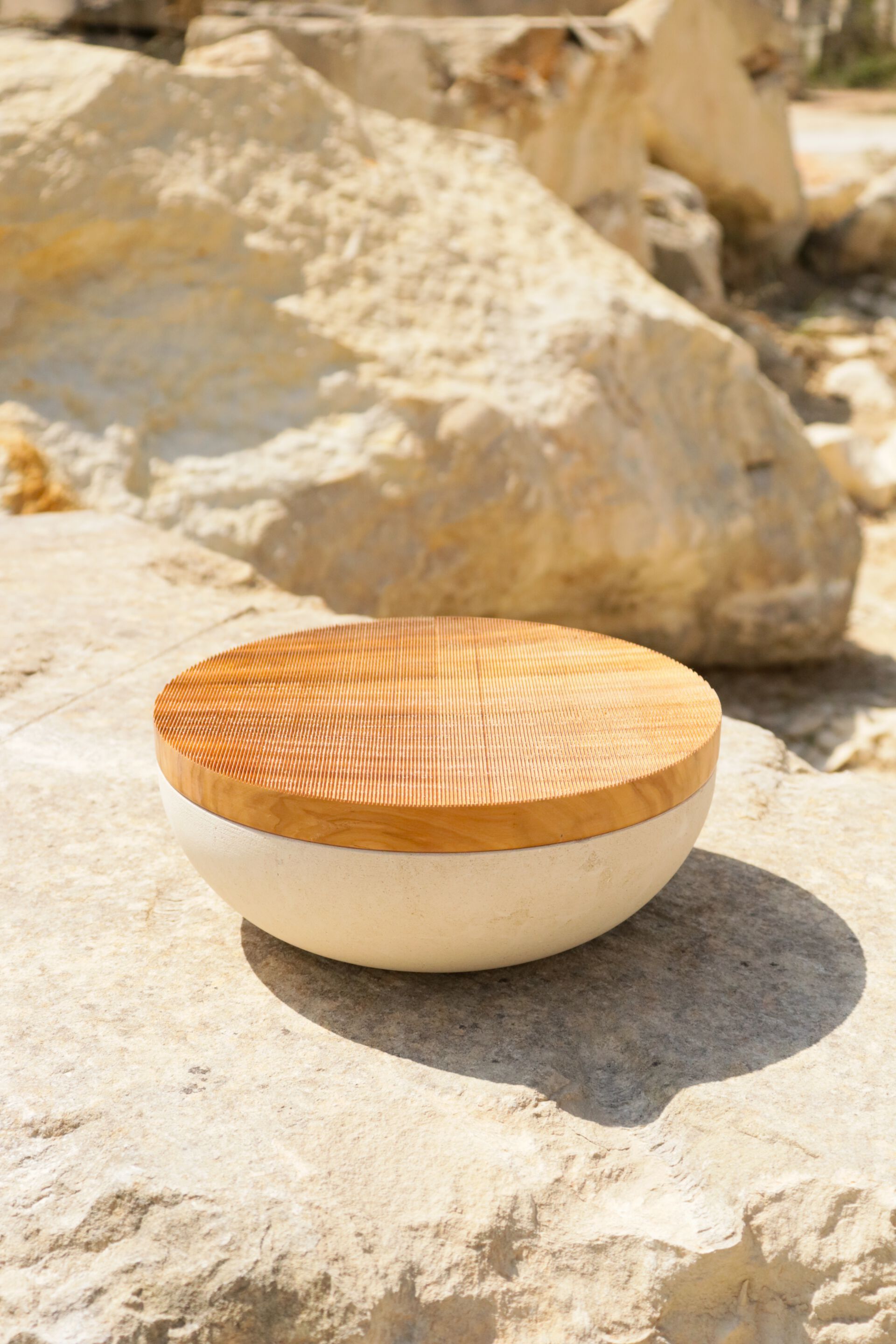 Контейнер для еды из камня Лечче и оливкового дерева PIMAR Rito ARCH-00114933 - Вид №4