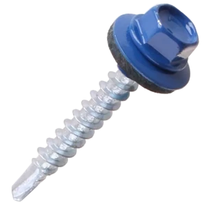 Кровельные саморезы с буром синие 4.8х35 мм, упаковка 200 шт.