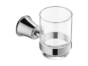 Настенный держатель для зубных щеток из стекла и латуни