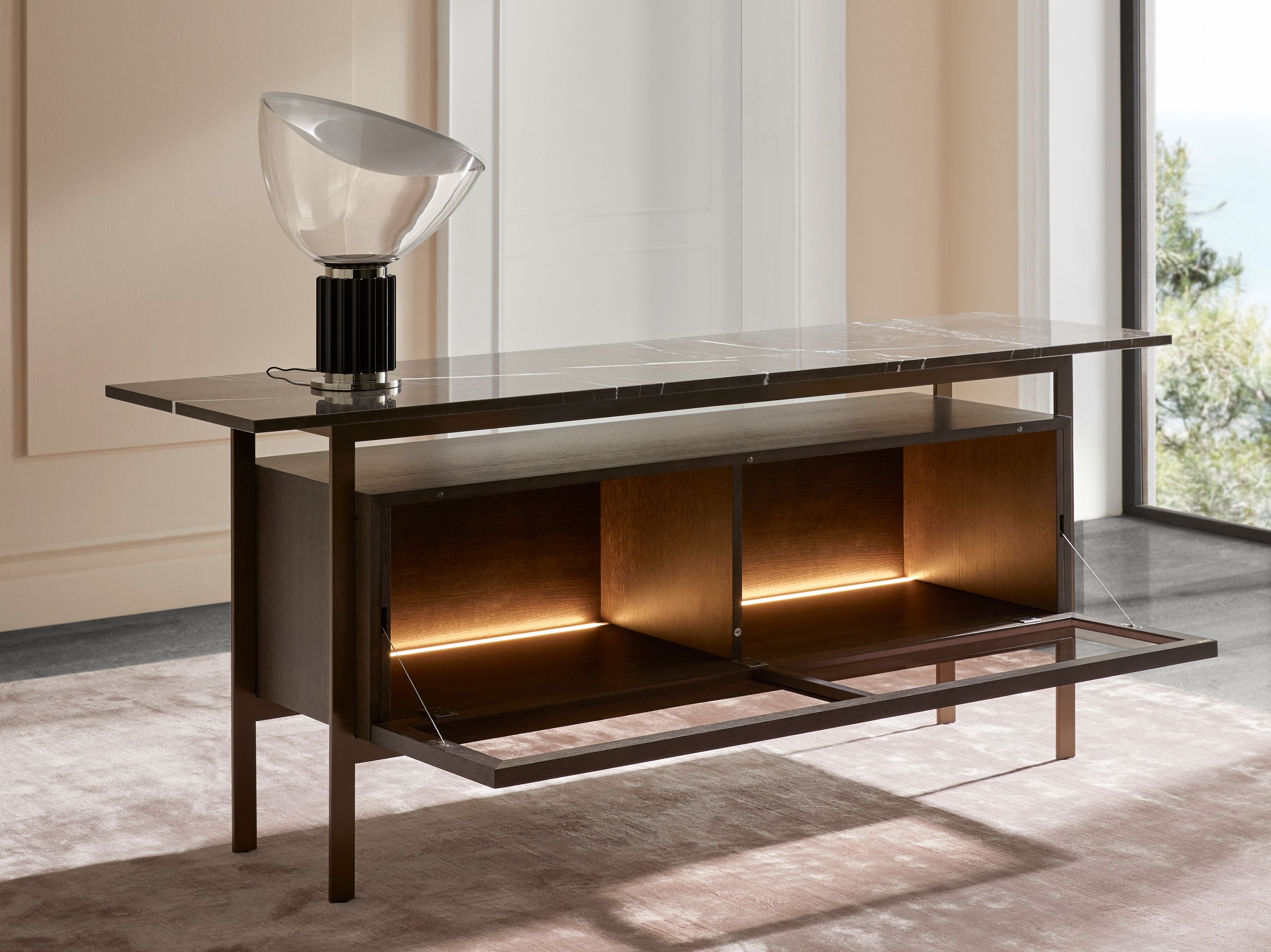 Шкаф из дерева и стекла с откидными дверями Punt Чикаго ARCH-00074008 - Вид №15