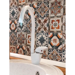 Смеситель для кухни Paini Sicily 31.5 см цвет белый гранит 81966795 STLM-2093331