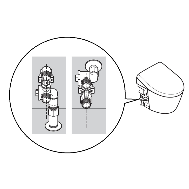 TOTO ЗАПОРНЫЙ КЛАПАН ДЛЯ УНИТАЗА HH20136VR  - Вид №1