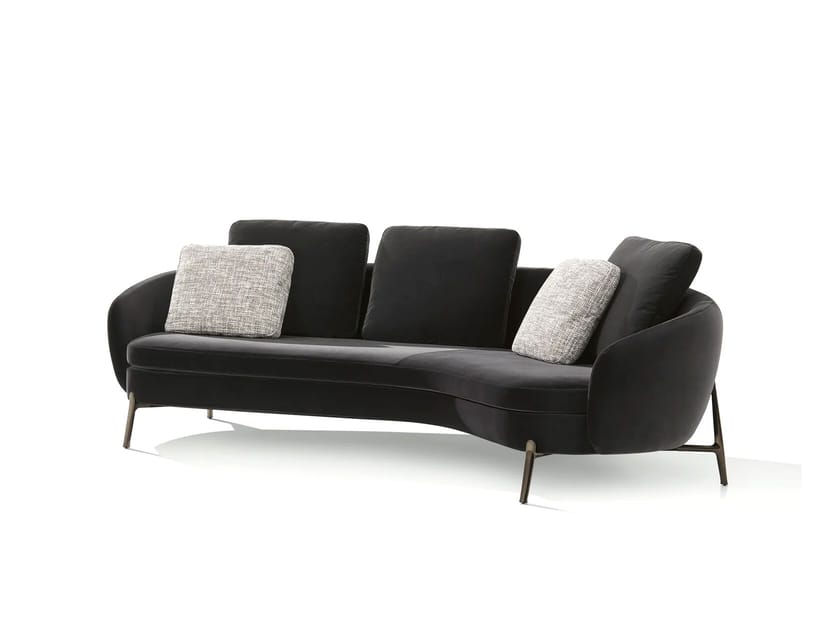 Кожаный изогнутый диван Poliform Orbis ARCH-00097950