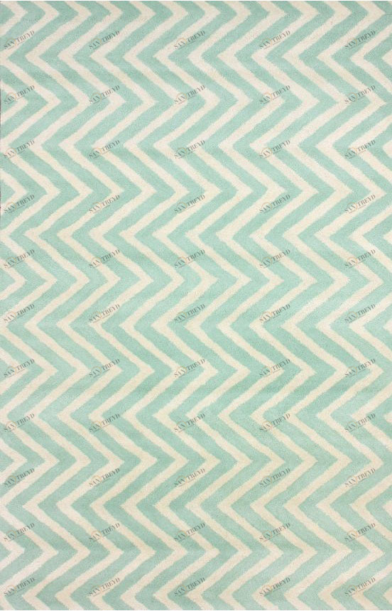 Ковер Zig Zag светло-голубой 2,4 3,3 м DOLLY CAPRETS ДИЗАЙНЕРСКИЕ, ЗИГ ЗАГ 015223 Белый;голубой 