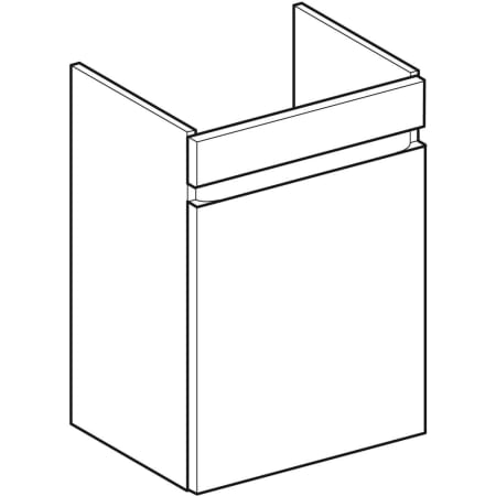 501.902.JR.1 Шкафчик для раковины Geberit Renova Plan, с одной дверью Geberit  - Вид №12