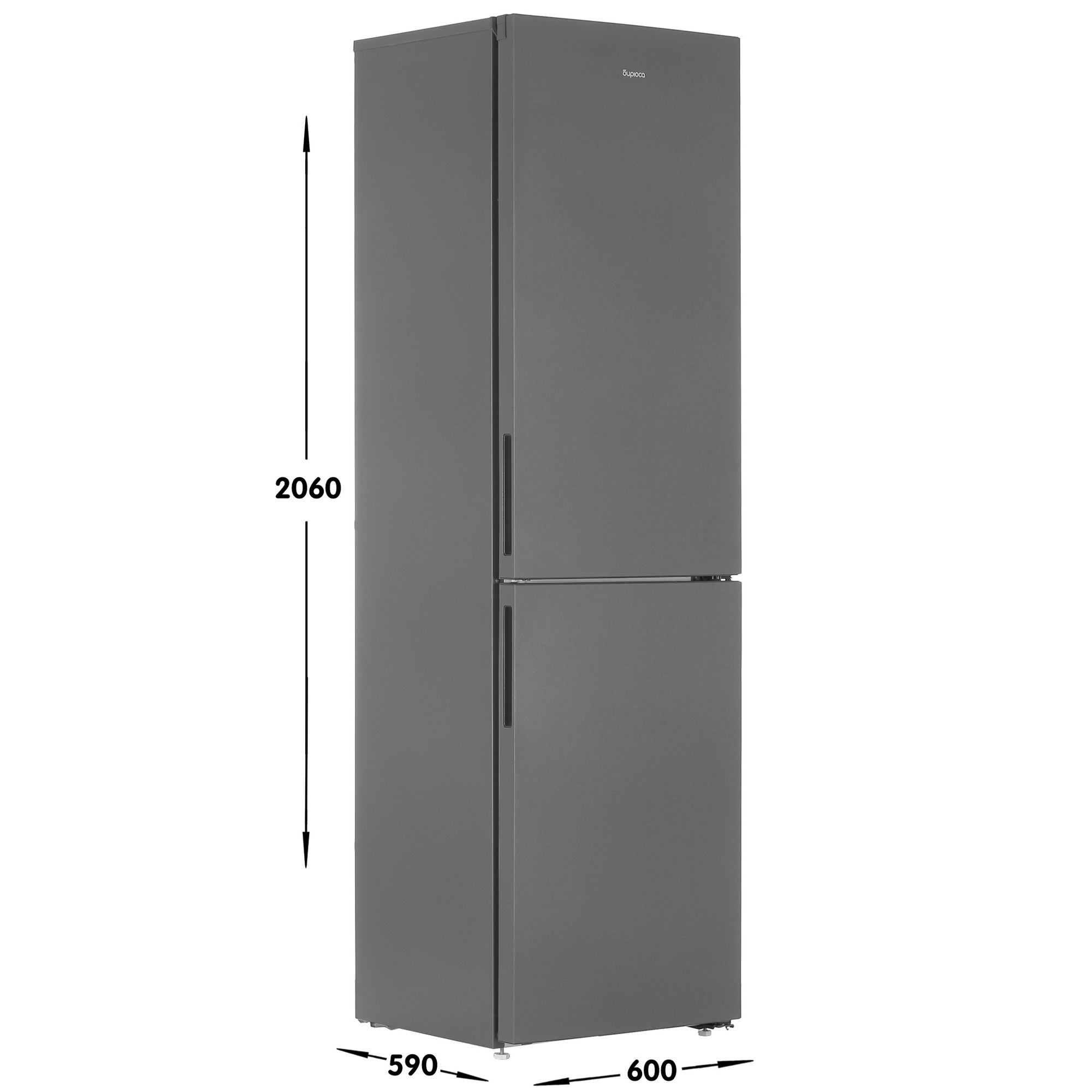 5348120 Холодильник с морозильником   Бирюса W6049 серый STDN-0060622 - Вид №6