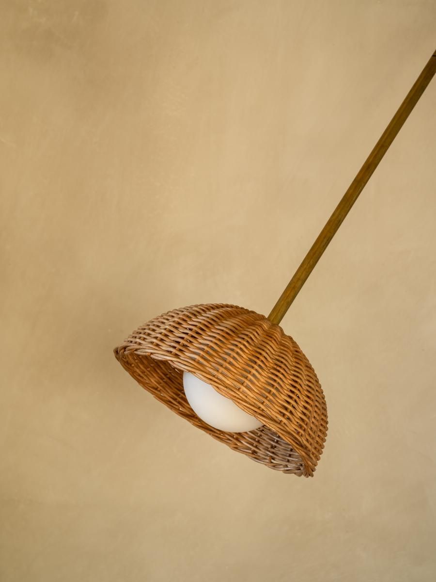 Светодиодный настенный светильник из ротанга и латуни Vincent sheppard Arvin ARCH-00081335 - Вид №1