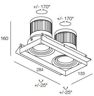 DGA Прямоугольный встраиваемый точечный светильник Emporio sun-id-1364171 - Вид №1