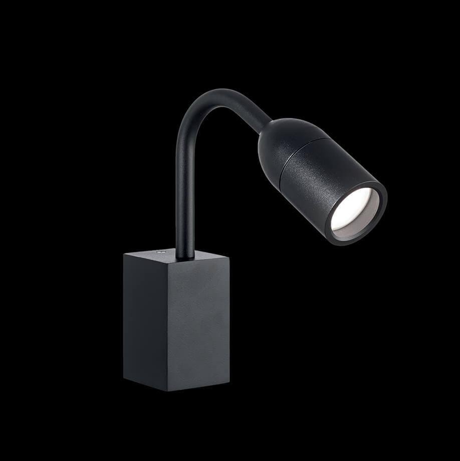 Уличный настенный светильник чёрный Ideal Lux Loop AP1 Nero Loop AP1 IDEAL LUX LOOP 00-3897898 Черный - Вид №1