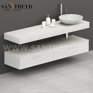 M19052BT Столешница для накладных и встраиваемых раковин 190 см цвет Северное Дерево светлое ARREDO WOOD Италия