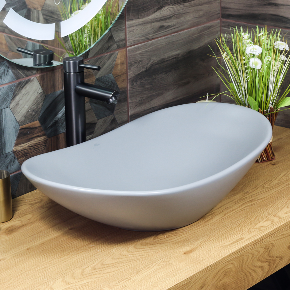 Накладная раковина melana mln-320354mg матовая серая 320354MG-805