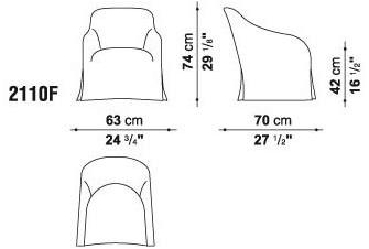 Maxalto Кресло с обивкой из ткани с подлокотниками Agathos sun-id-1471894 - Вид №4