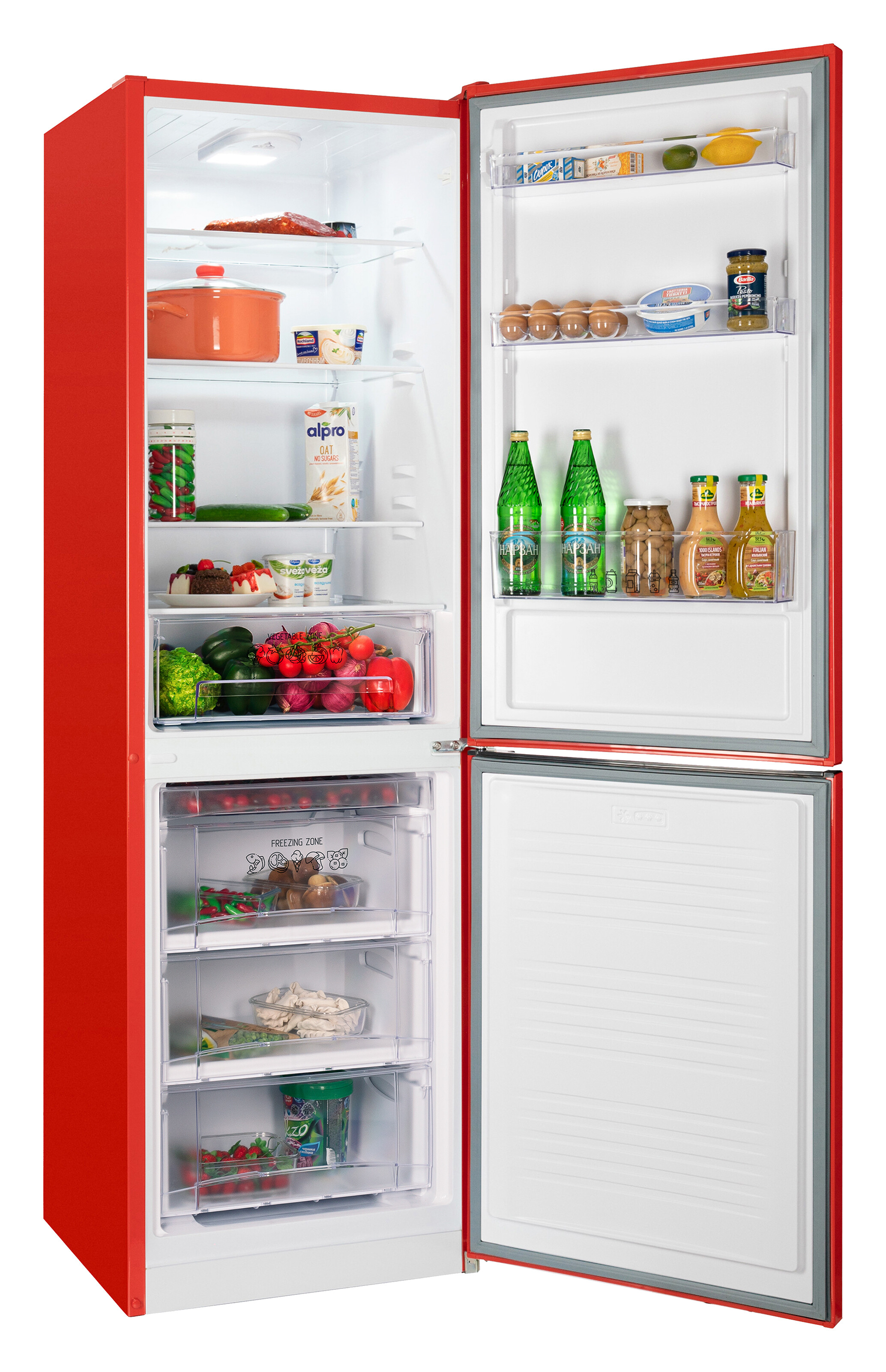 9021285 Холодильник с морозильником   Nordfrost NRB 162NF R красный STDN-0040979 - Вид №1